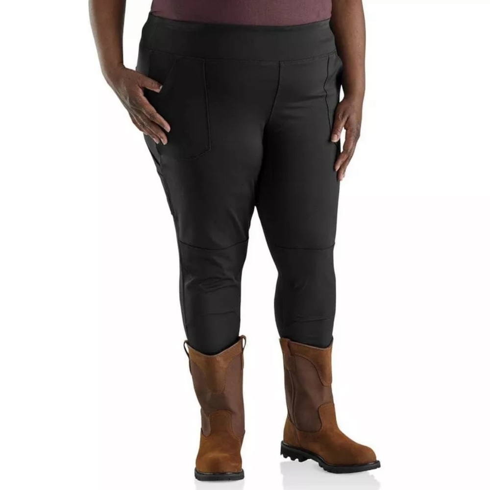 Carhartt Force Fitted Utility Midweight Leggings Knit Pants Black Sz 2X 20W/22W
